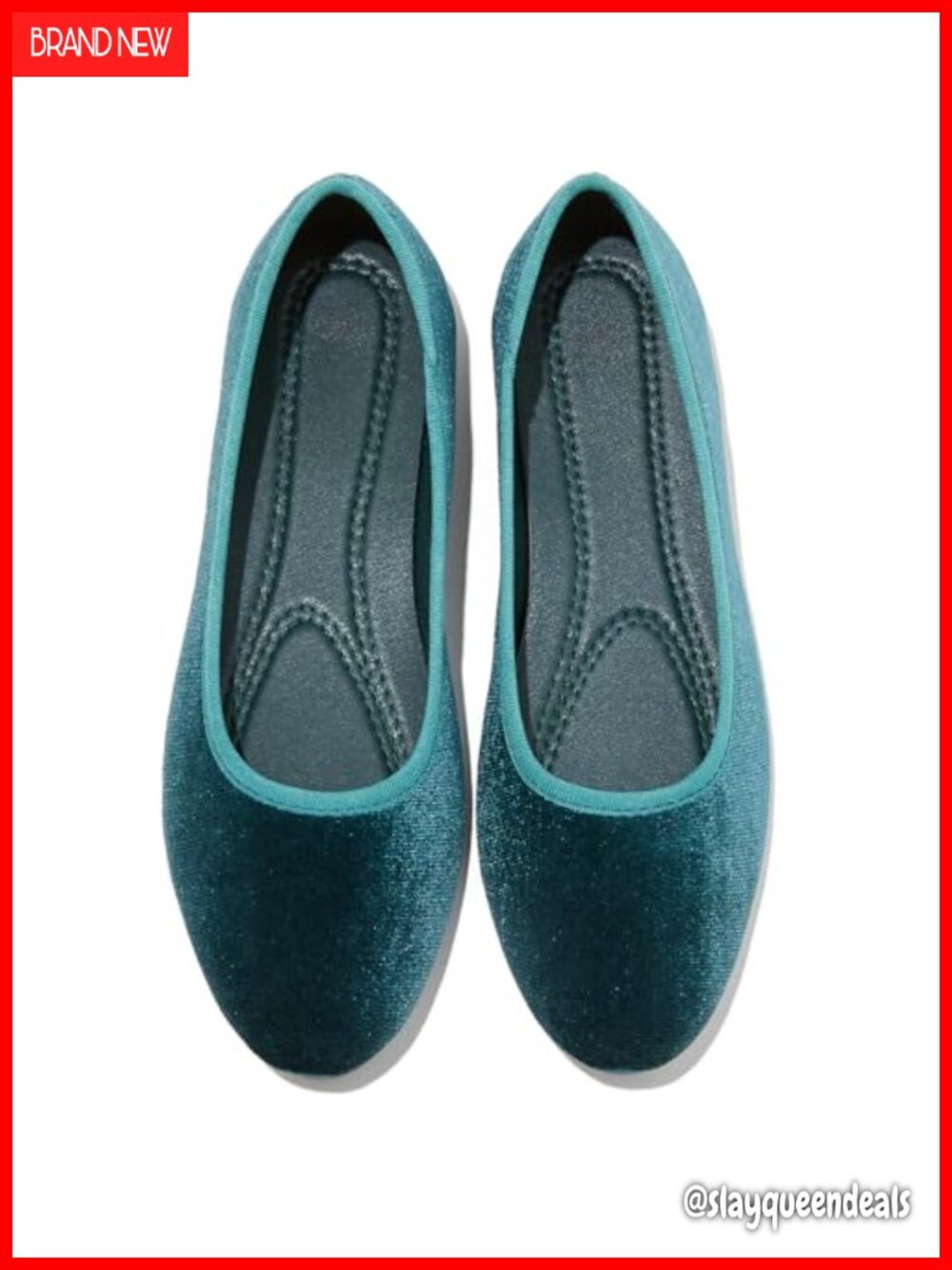 Women's Velvet Ballet Flats Slip On Dress Shoes Memory Foam